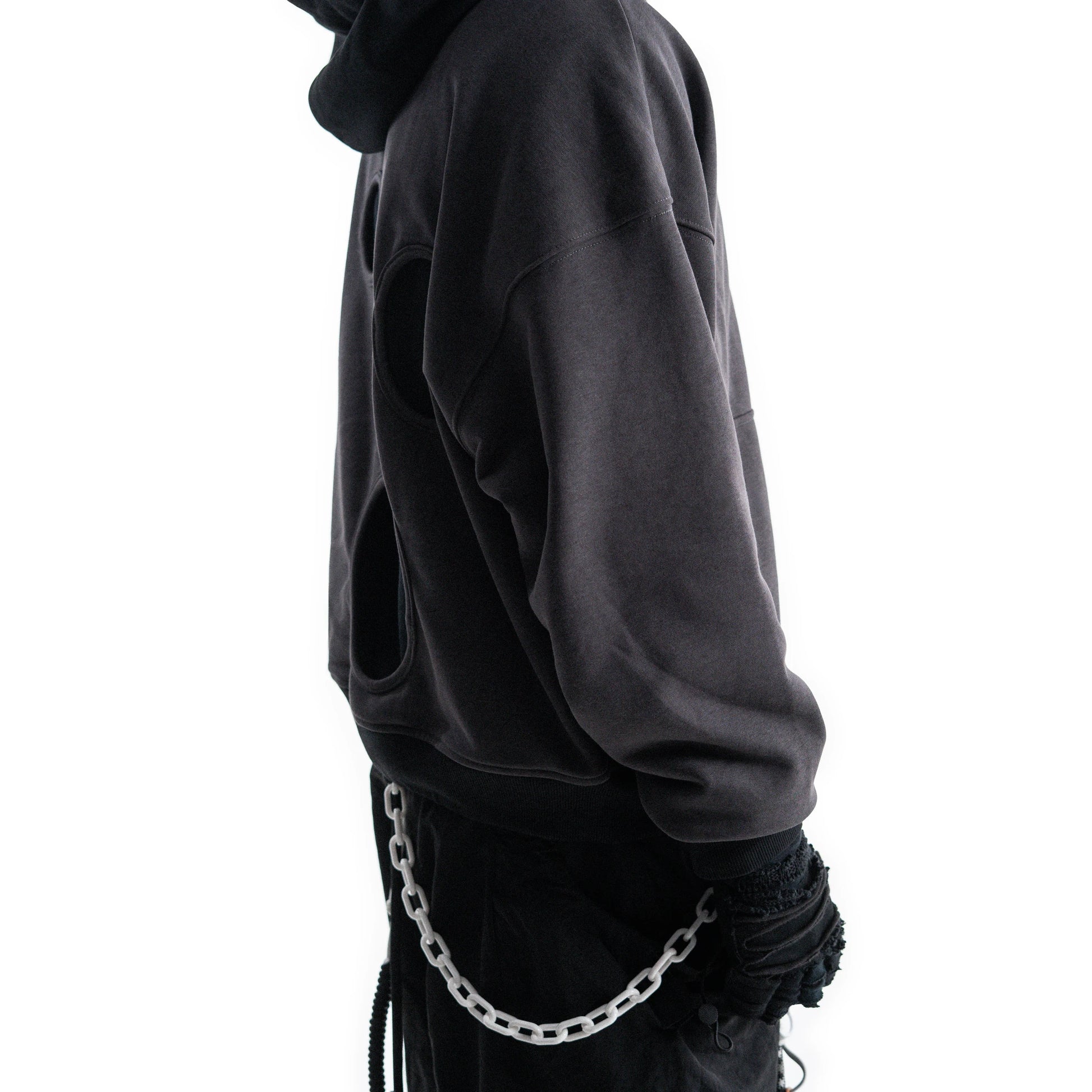 'Echo' Zip-Up Hoodie Smoke