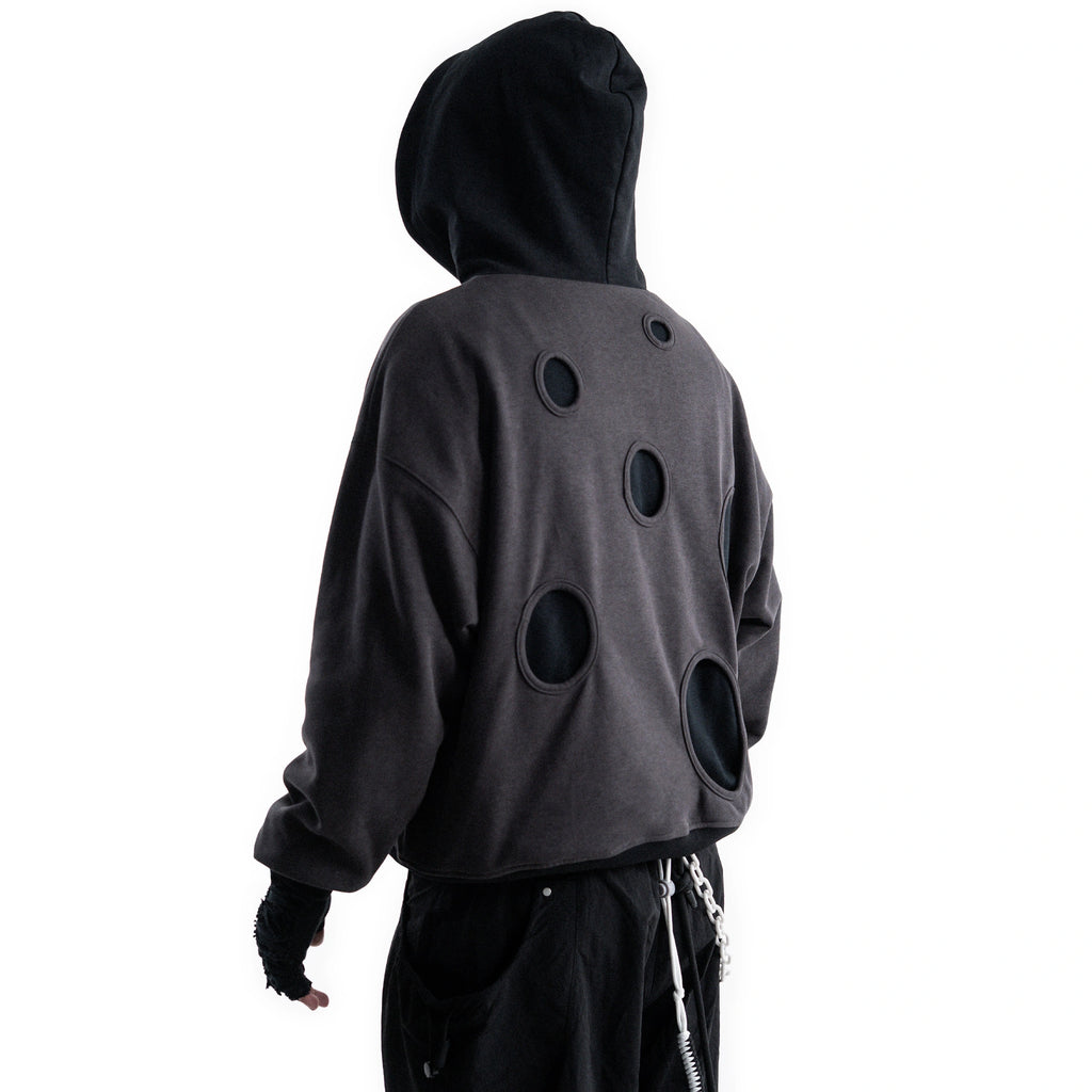 'Echo' Zip-Up Hoodie Smoke