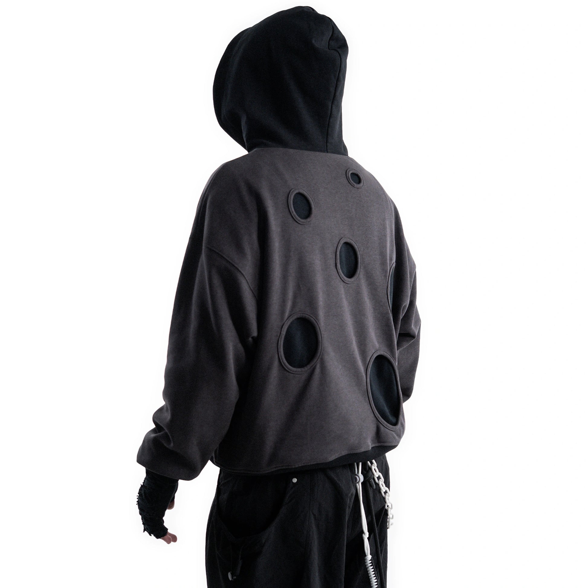 'Echo' Zip-Up Hoodie Smoke