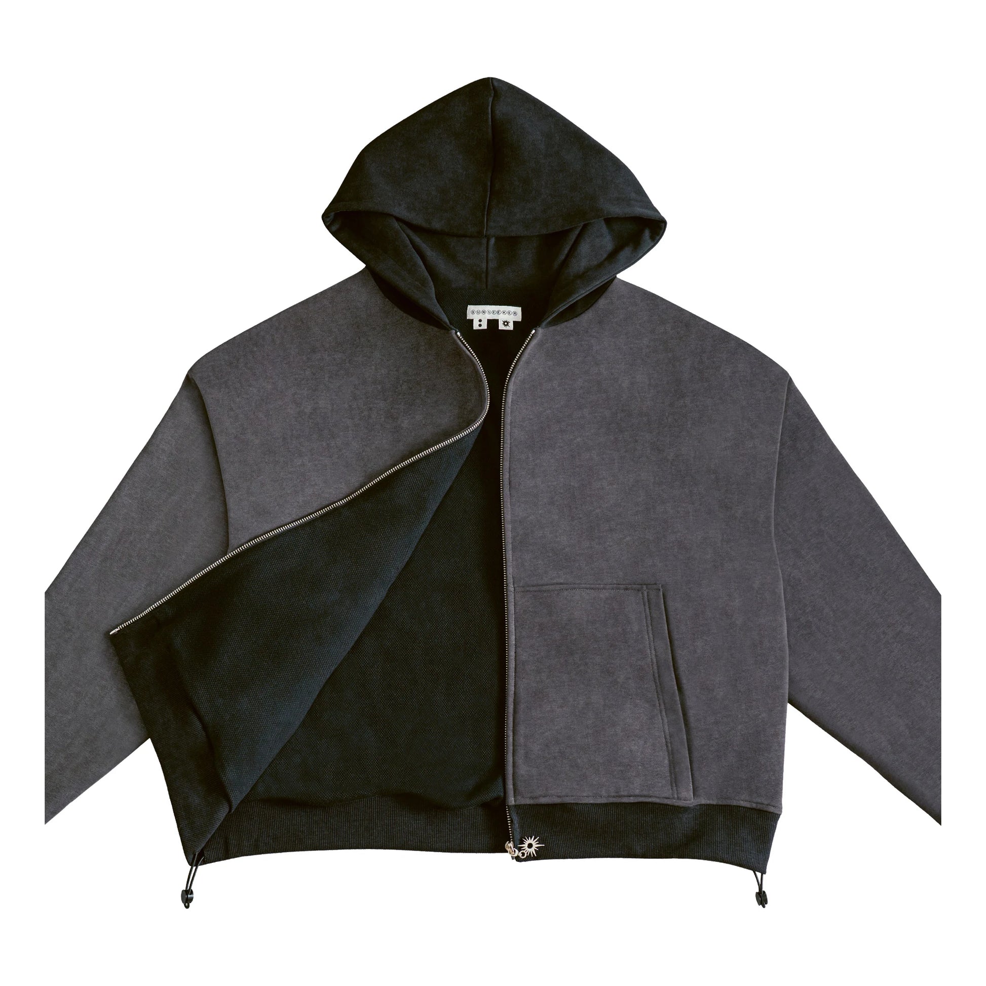 'Echo' Zip-Up Hoodie Smoke