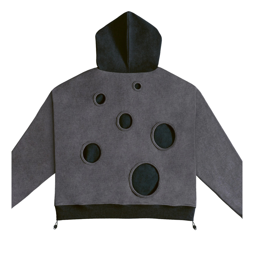 'Echo' Zip-Up Hoodie Smoke