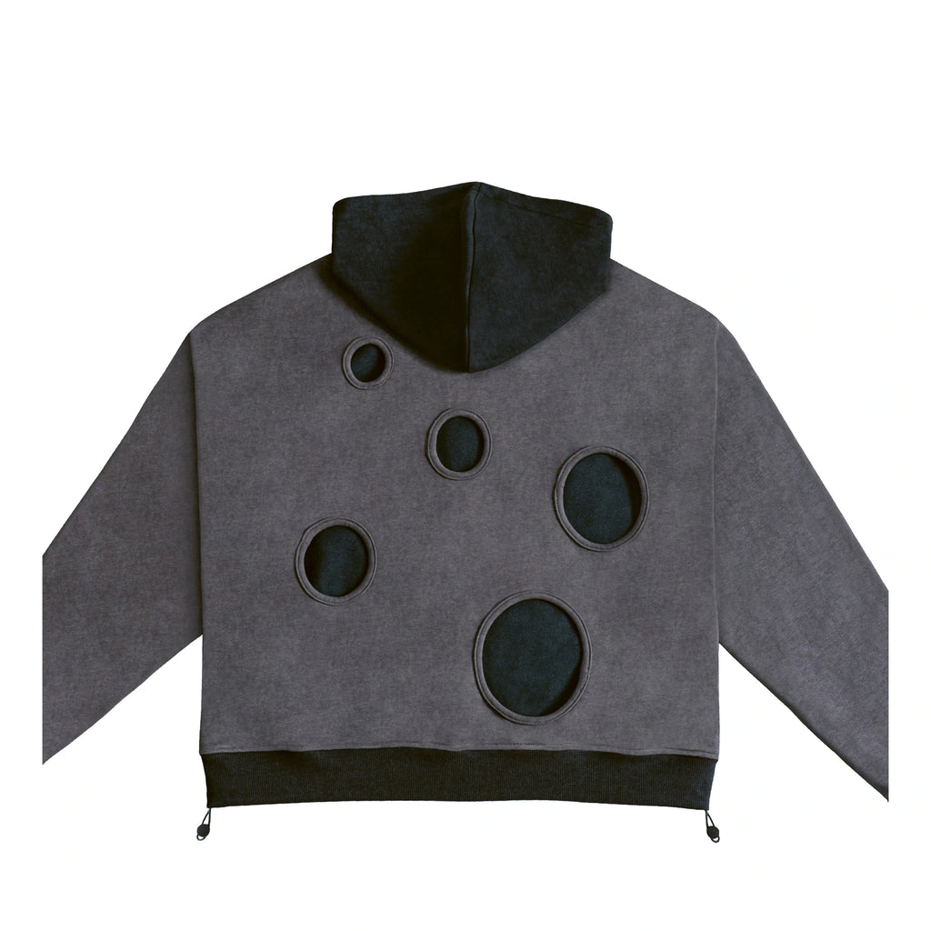'Echo' Zip-Up Hoodie Smoke