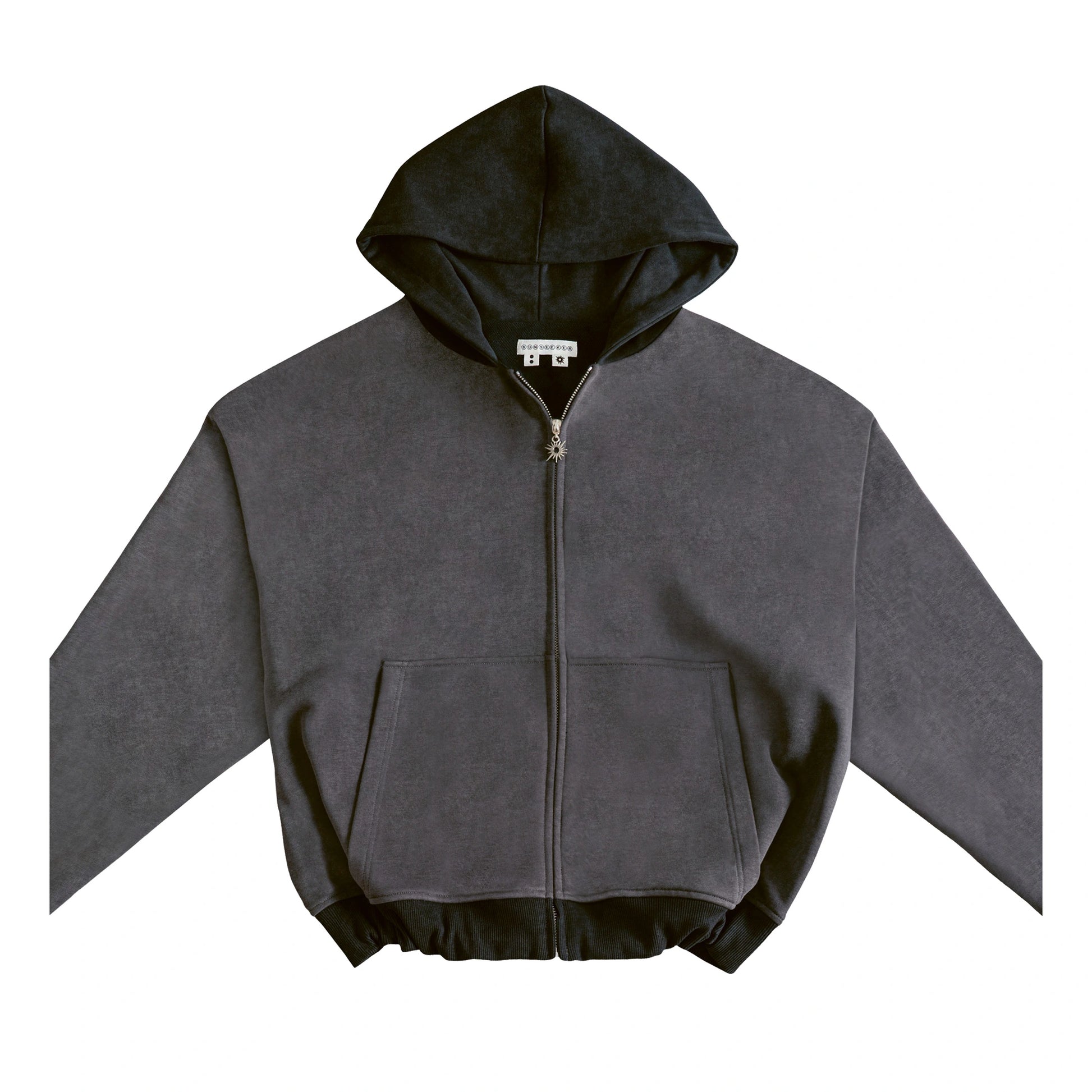 'Echo' Zip-Up Hoodie Smoke